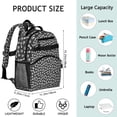 thumbnail image 6 of Black Dog Paw Footprint Bone Backpack for School,Cute School Bag,Schoolbag with Adjustable Shoulder Straps & Padded Back,15.25"x11.5"x5.25", 6 of 6