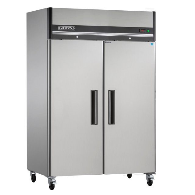 Maxx Cold MXCR-49FD 54" X-Series Reach In Refrigerator with 49 Cu. Ft. Capacity Painted Aluminum Interior CFC-Free Polyurethane Insulation Automatic Defrost System and Interior Ligh