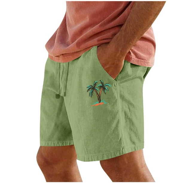 Pantalones Cortos para Hombre Cintura Elástica con Bolsillos Color Sólido Casual Cordón Suelto Pantalones Cortos de Ejercicio