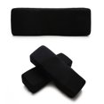 Black Flannel Ergonomic Gaming Chair Armrest Pads 6cm Front 3cm Back