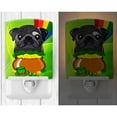 thumbnail image 2 of Caroline's Treasures BB2007CNL Black Pug St. Patrick's Day Ceramic Night Light, 6x4x3", multicolor, 2 of 2