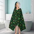 thumbnail image 6 of Dark Green Christmas Tree and Star Pattern Hooded Bath Towel，60"x35" for Ages 3 To 12 Kids, Quick Dry Lightweight Soft Microfiber Hood Beach Towel Cover Up for Kids, 6 of 7
