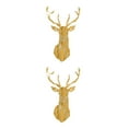 thumbnail image 3 of Maytalsory Wide Application Of 3D Mirror Deer Wall Stickers For Versatile Usage 3D Deer Head Mirror Wall Sticker Acrylic Decorative gold M 2Set, 3 of 6
