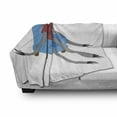 thumbnail image 3 of Sloth Soft Flannel Fleece Blanket, Urban Sloth T-Shirt with Inscription Who Cares Procrastination Laziness Idleness, Cozy Plush for Indoor and Outdoor Use, 50" x 60", Blue Grey Ruby, by Ambesonne, 3 of 6