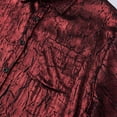 thumbnail image 6 of Miqool Men's Silk Button Down Shirt Short Sleeve Western Shirts Casual Beach Summer Party Wedding Shirts, 6 of 8