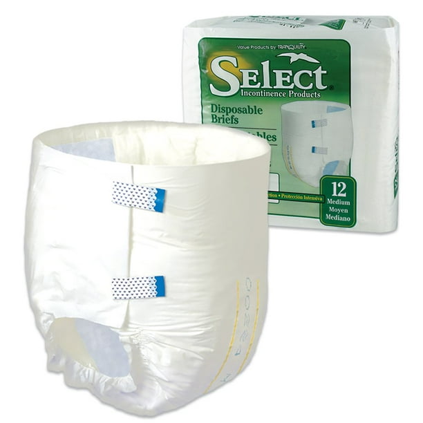 Select Adult Incontinence Brief Heavy Absorbency - Walmart.com ...