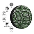 thumbnail image 4 of Sikiie Green Snakeskin PVC Leather Spare Tire Wheel Cover Spare Tire Cover, for Car Truck SUV Camper Trailer Universal Fit(14-17in)-15 inch, 4 of 6