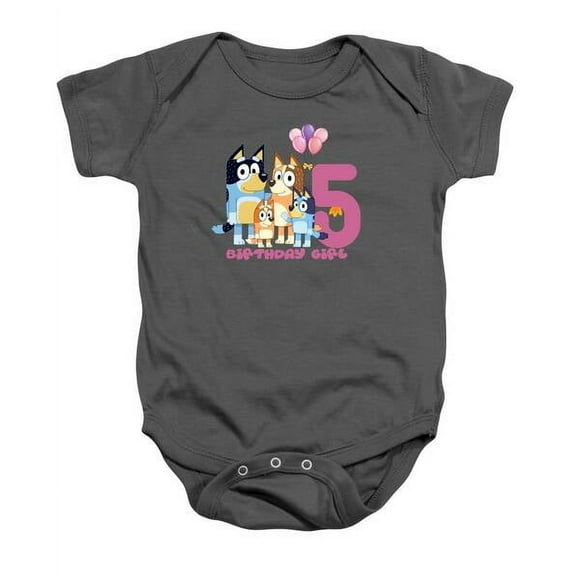 Bluey And Bingo 5 Year Baby Onesie Bingo Shirt, Bluey Birthday Shirt, Bluey Friends Tees Cute Baby Onesie, BABY BODYSUIT LAT 4424