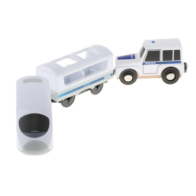 de trenes de plástico juguetes batería locomotora y vagones la adaptaciónción a City Railway Sets para niños de 3 y más juguetes de policía Yotijar Ferrocarriles Tren Juguetes