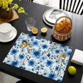 thumbnail image 4 of Pioneer Flower Floral Print Pattern Summer Placemats Table Placemats Set Of 4-Linen Kitchen Washable Placemats Table Mats 12x18 Inch Non-Slip Heat Resistant, 4 of 5