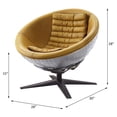 thumbnail image 6 of ACME Brancaster Armless Accent Chair in Turmeric and Aluminum, 6 of 6