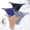 thumbnail image 2 of TrowBridge bragas sin costuras para mujer, tangas de satén de seda, ropa interior suave y acogedora, lencería Sexy deportiva, transpirable, parte trasera en T femenina, 2 of 4