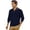 Navy, variant on Adult Mens Polo T Shirts Long Sleeve Button Tees Shirts Lightweight Blue Mens Golf Shirt