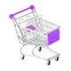 thumbnail image 2 of Mini carrito de compras, cesta de supermercado, juguete de supermercado, carrito de mano de metal, carrito de juguete violeta, 2 of 9