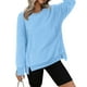 thumbnail image 1 of Camisas de maestra,Chaqueta polar para mujer, jersey informal de cuello redondo, blusa cálida de manga larga, poliéster, tops de invierno para el hogar, sopatenor, 1 of 7
