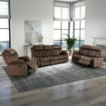 thumbnail image 4 of Bonzy Home Manual Recliner Sofa Living Room Furniture Set, Manual Recliner Chair, Manual Loveseat and 3 Seat Recliner Sofa Couch Set for Living Room, 4 of 8