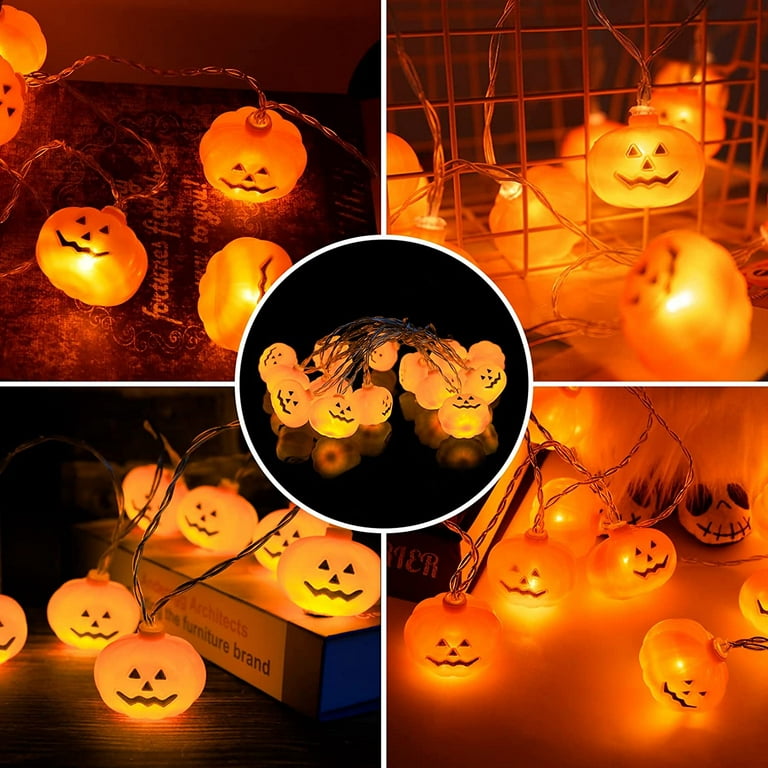 20-Lights LED Halloween String Light, Pumpkin Light for Festival Decoration The Holiday Aisle