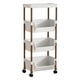 thumbnail image 2 of Estante de almacenamiento multicapa, carrito de almacenamiento móvil con ruedas, fácil de montar, apto para sala de estar, dormitorio, baño, cocina, organizadores, estantes de plástico., 2 of 6