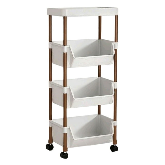 Lksixu Storage Rack Multi Layer Storage Cart Mobile Storage Rack With Wheels Easy Assembly Suitable For Living Room Bedroom Restroom Kitchen Organizers Storage Bins Organizers and Storage