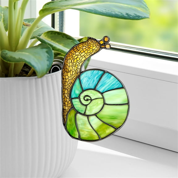 Acrylic Decorative Flower Pot with Snail Insert for Home Indoor Plants Modern Design Flower Pot for Decoration