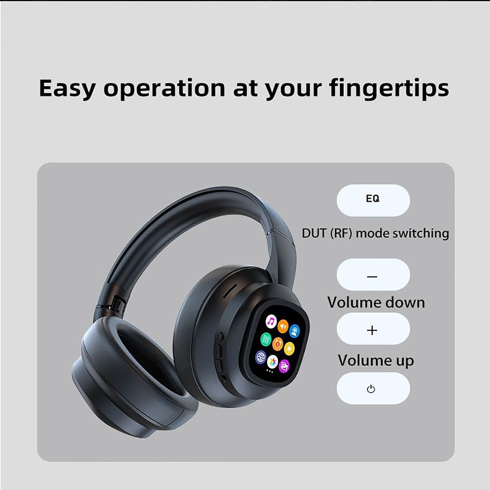 X1 PRO AI Translation Wireless Headphones with Movable LCD Touch Screen,Translator Headset Real Time 115 Language & Accents Bluetooth 6.0,Photo Taking,Flashlight,Alarm Setting,Voice Recording