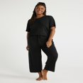 thumbnail image 2 of JUNWELL Women‘s Knit Cropped Sleep Pants  Sizes S to 3X, 2 of 6