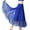 Blue, variant on YM YOUMU Women Sequins Mesh Ruffle Ballroom Latin Dance Skirt Elastic Waist Long Swing Tiered Tango Salsa Waltz Dancewear