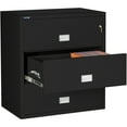 thumbnail image 2 of Phoenix Safe Lateral 38 inch 3-Drawer Fireproof File Cabinet with Key Lock, Water Seal, Black, LAT3W38B, 2 of 5