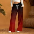 thumbnail image 2 of Soyumi Workout Womens Jeans Work Pants Trendy Comfortable Going Out Pants Sweatpants Women Affordable Jogger Bootcut Jeans Elastic Waist Cargo Pants Women Wide Leg Pants Casual Plus Size, Red, 2 of 6