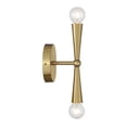 thumbnail image 2 of Meridian M90110NB 2-Light Wall Sconce in Natural Brass, 2 of 7