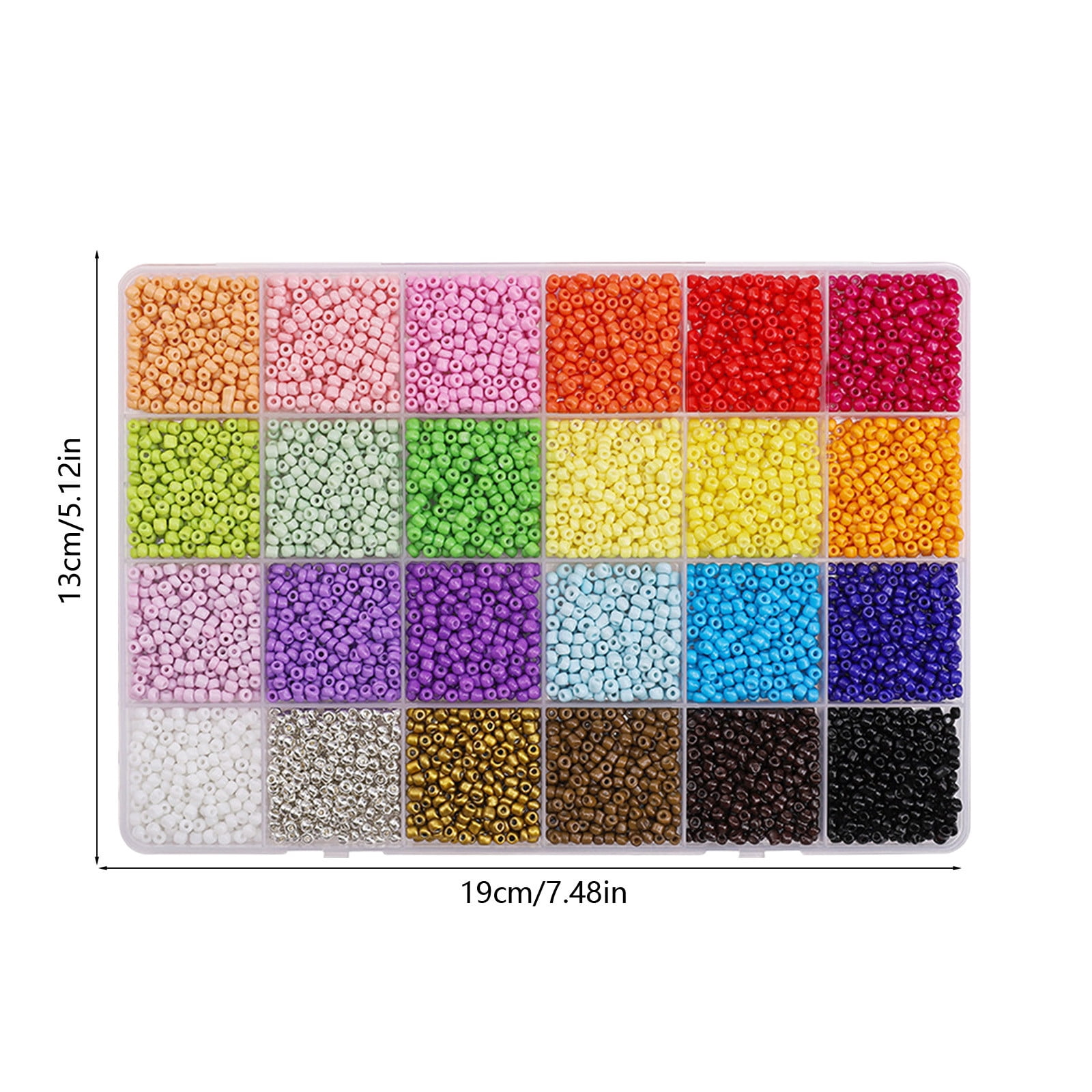 DIY Beads Kit for Bracelet Making, 24-Color Jewelry Bead Set with Storage Box for Necklace Craft Supplies and Handmade Accessories, Ideal Gift for DIY Lovers
