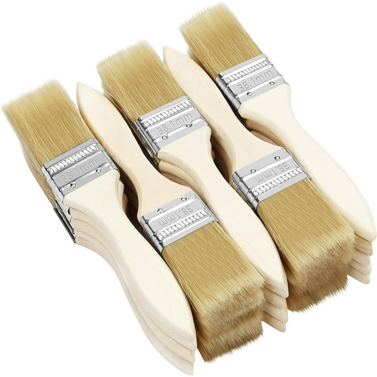 ValueMax Paint Brushes Set 6-Pack, Professional Wall Brush, Deck Stain Brush,  Flat Small Household Paintbrushes, Thick POLY Bristles, for Fences,  Woodwork, Furniture, DIY, Arts & Crafts 