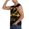 thumbnail image 3 of Fotbe Men's Happy New Year 2025 D Print Men's Sleeveless Muscle Tank Tops Casual T-Shirts for Gym Workout Beach-3X-Large, 3 of 8