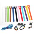 thumbnail image 2 of 20pcs 15/20cm Multi-Purpose Fastener Cable Straps Tape Cable Ties Reusable Hook Loop Strips Wire Ties Cable Organizer Cord Wraps green 15cm 20Pcs, 2 of 6