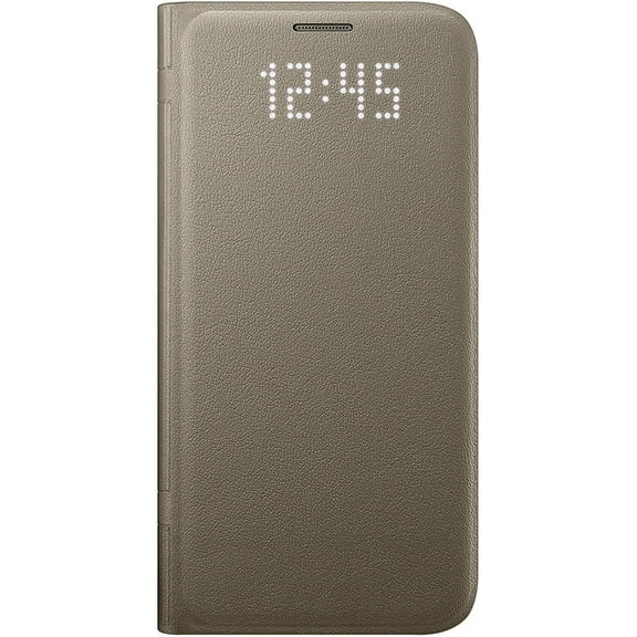 Samsung LED View Cover EF-NG930 - Flip cover for cell phone - gold - for Galaxy S7