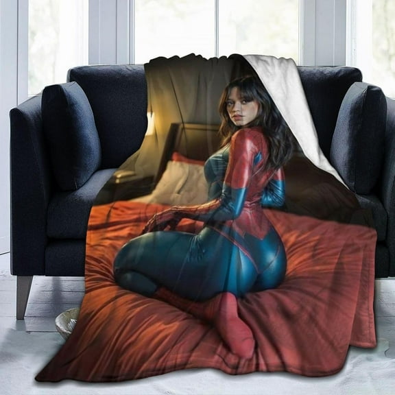 Jenna Ortega Blanket Anti-Pilling Throw Blanket Plush Blanket Lightweight & Ultra-Soft, Warm & Comfy Flannel Fleece Blanket for Couch, Bed, Sofa, 60x80