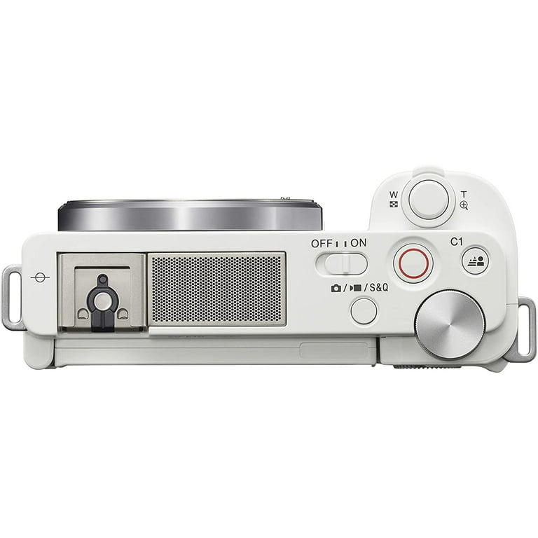 Sony Alpha ZV-E10 APS-C Mirrorless Vlog Camera Body (White) Content  Creator's Bundle - ILCZV-E10W-KT1