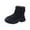 Black, variant on Tisuna Boots For Kids Solid Color Anti Slip Pull On Booties Windproof Soft Girls Boys Winter Snow Boots Black Size 4-5 Years