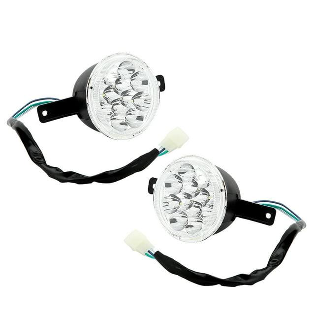 2pcs 12V LED Left Right HeadLight Lamp Fit for Bull Farm Quad Dirt Bike ATV 150cc 250cc