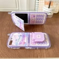 thumbnail image 2 of for Samsung Galaxy Z Flip 4 Cute Purple Boat Print, Woman Case for Galaxy Z Flip 4 with Screen Cover Hidden Stand, Kawaii Girls Protective Case for Galaxy Z Flip 4 (Purple Boat), 2 of 14