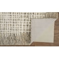 thumbnail image 3 of HomeRoots 514333 9 x 12 ft. Tan & Ivory Wool Plaid Hand Tufted Handmade Stain Resistant Rectangle Area Rug, 3 of 5