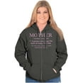 thumbnail image 5 of Funny Mother Definition Cute Mom Zip Hoodie Sweatshirt Women Brisco Brands 2X, 5 of 6
