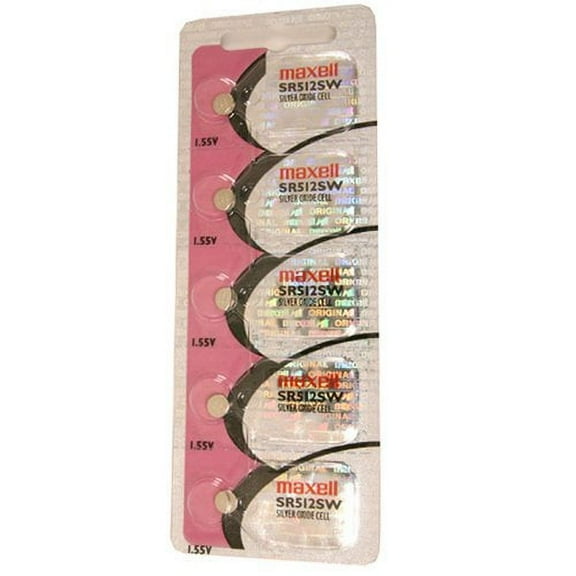 Maxell Watch Battery Button Cell SR512SW 335 Pack of 5 Batteries