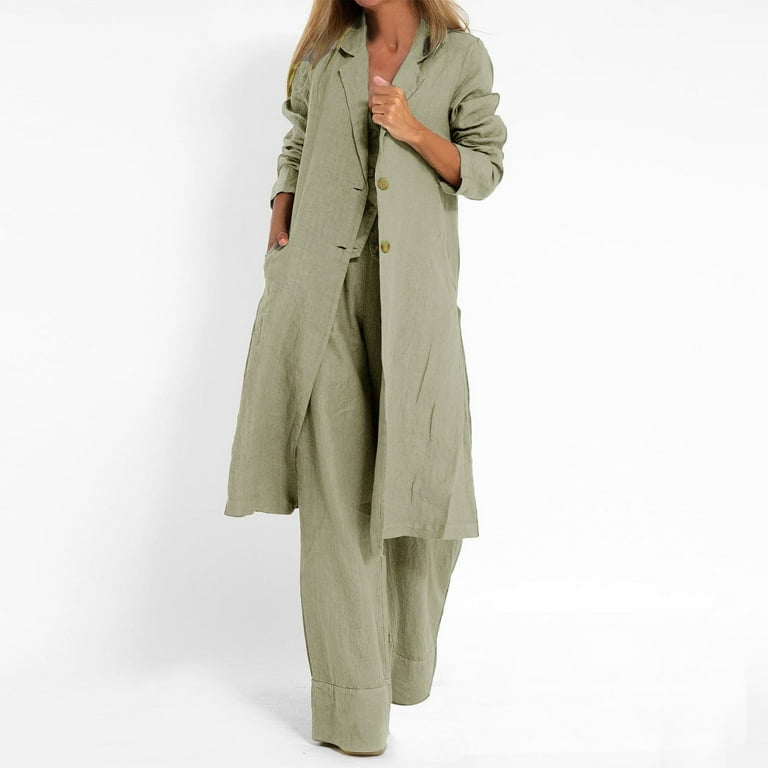Women s Fashion Duster Coat Trendy Solid Color Loose Coat Long Sleeve Dressy Cardigans Outdoor Coat