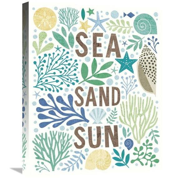 Global Gallery's 'Under Sea Treasures III Sea Glass' By Michael Mullan Stretched Canvas Wall Art