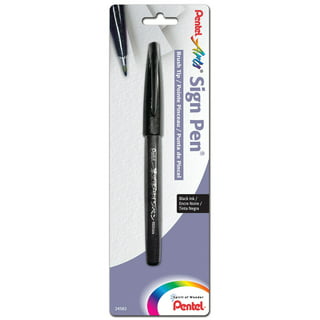 Pentel SES15C-24ST Brush Touch Sign Pen, Set of 24 Colors