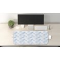 thumbnail image 2 of Fish Computer Mouse Pad, Aquatic Fauna with Sharp Teeth Cartoon Nature Illustration Piranha Design, Rectangle Non-Slip Rubber Mousepad Large, 31" x 12", Baby Blue and Pale Blue, by Ambesonne, 2 of 2