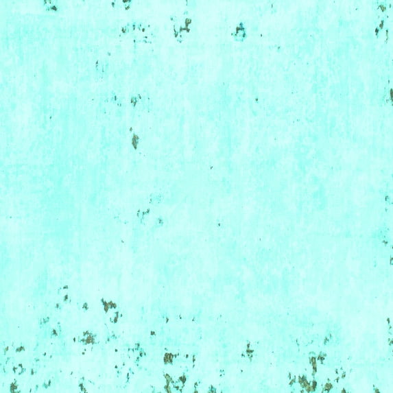 Ahgly Company Indoor Square Solid Turquoise Blue Modern Area Rugs, 8' Square