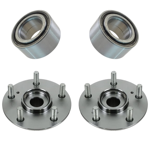 TRQ Front Wheel Hub & Bearing Kit Left & Right Pair Set for 99-04 Honda Odyssey BHA53200