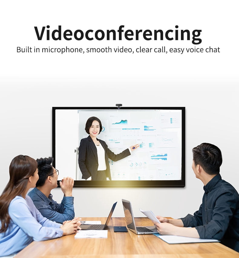 1080P HD Mini USB 2.0 Webcam with Built-in Audio Microphone